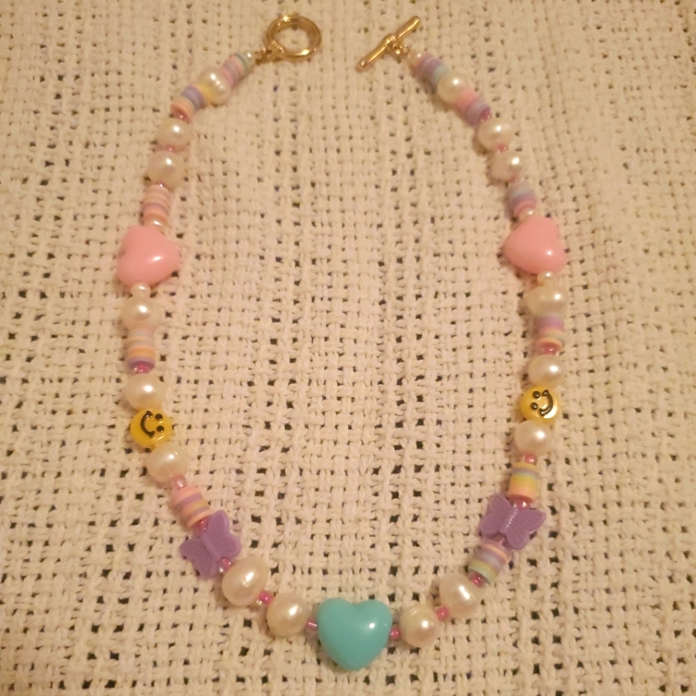 Vanessa Mooney Beaded Pearl Necklace with Toggle Closure